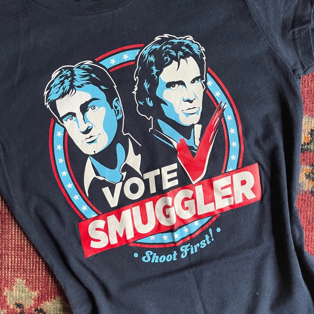 Tee Fury Vote Smuggler Tee Han Solo Mal Size S